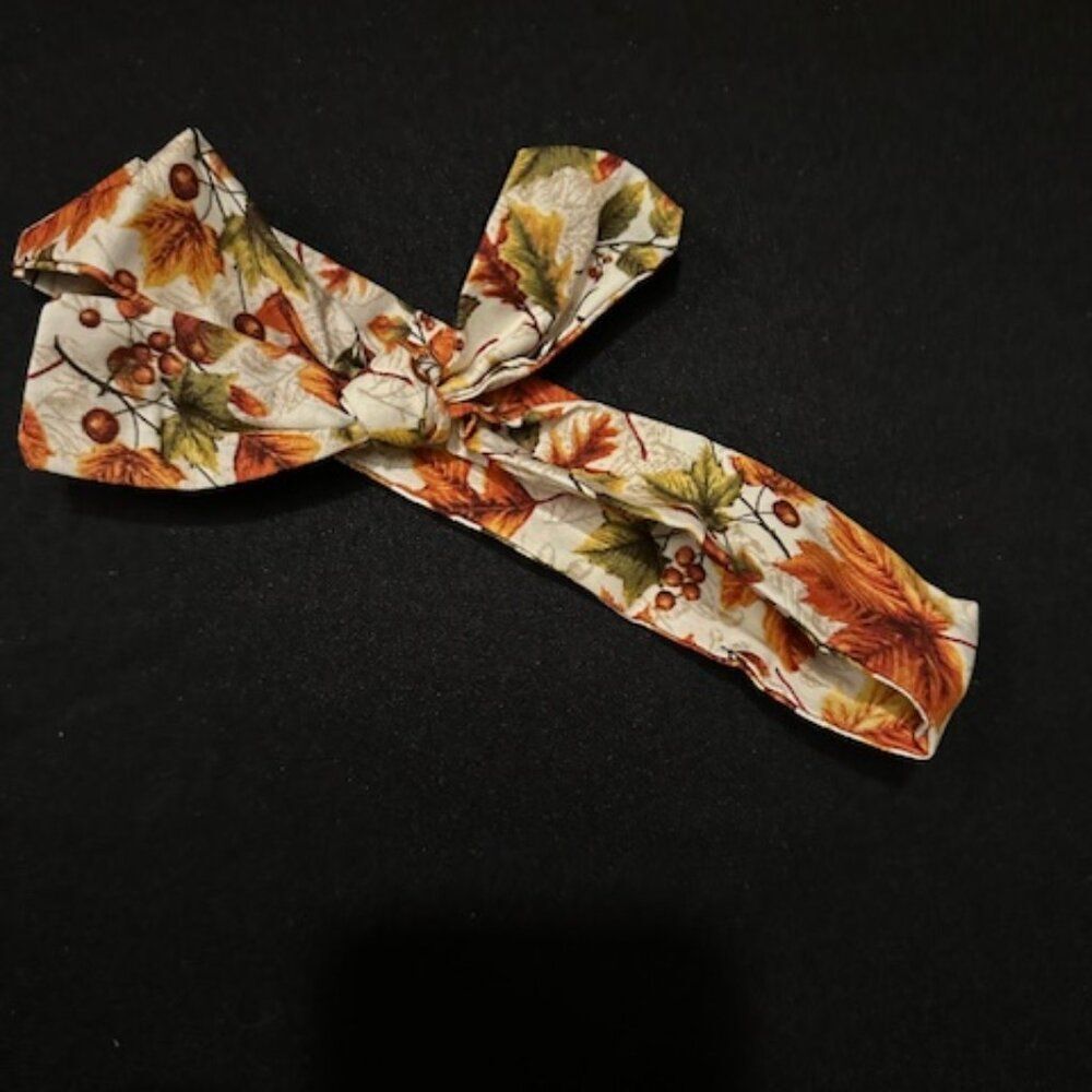 Fall Leafs Print Knot Headband  FPKH4  new